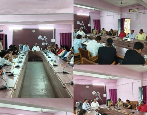 दुर्गा प्रतिमा विसर्जन एवं दशहरा त्योहार को लेकर शांति समिति की बैठक