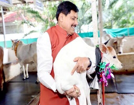 मुख्यमंत्री डॉ. यादव ने नवजात बछिया का किया नामकरण