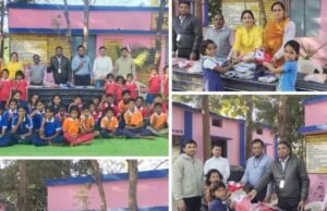 कौआखेड़ा विद्यालय में हाउस ड्रेस का किया गया वितरण