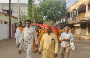 गंगा सप्तमी पर नर्मदा स्नान के लिए निकला भक्ति जत्था