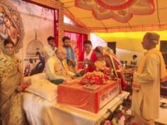 तुलसी नगर में भक्तिमय माहौल के बीच चल रहा श्रीमद्भागवत कथा ज्ञान यज्ञ
